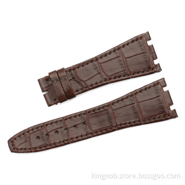 AP02 Genuine alligator Leather Watch Band For AP RO - Brown